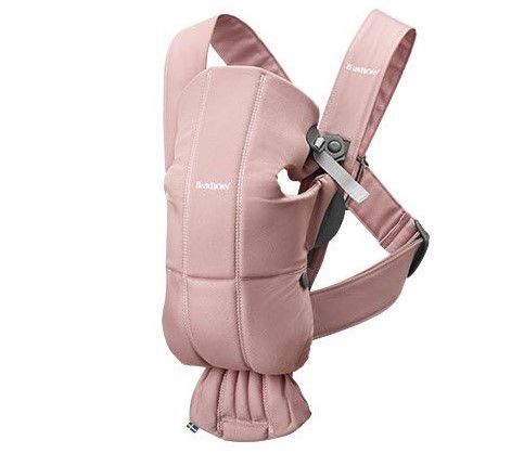 מנשא תינוק מיני Mini בד כותנה - ורוד Dusty Pink בייבי ביורן מנשא תינוק מיני Mini בד כותנה - ורוד Dusty Pink בייבי ביורן