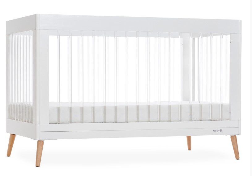 מיטת תינוק אמנדה לבן/אקריל - Amanda™ Baby Bed White/acrylic 130x70 cm מיטת תינוק אמנדה לבן/אקריל - Amanda™ Baby Bed White/acrylic 130x70 cm
