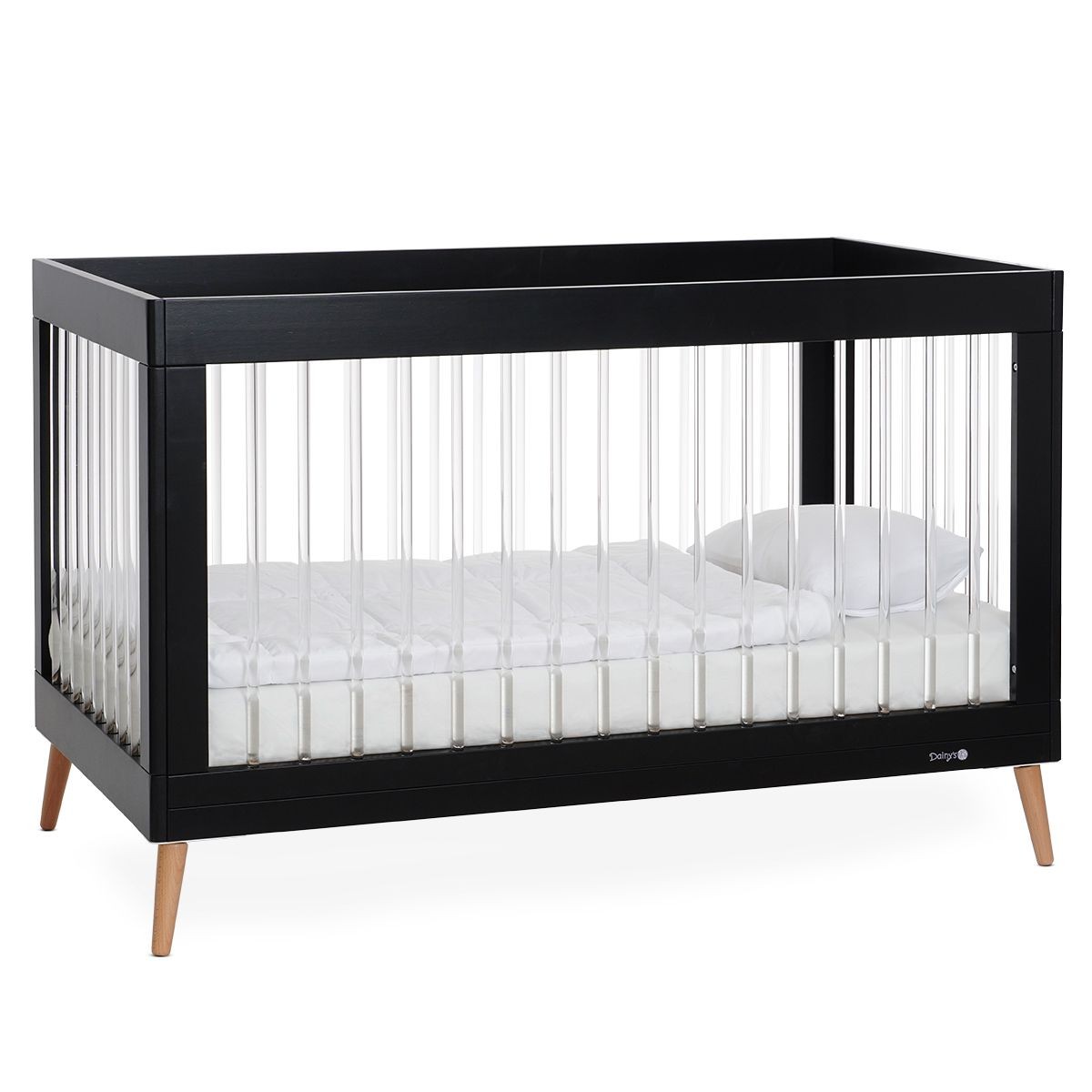 מיטת תינוק אמנדה שחור/אקריל - Amanda™ Baby Bed Black/acrylic 130x70 cm מיטת תינוק אמנדה שחור/אקריל - Amanda™ Baby Bed Black/acrylic 130x70 cm
