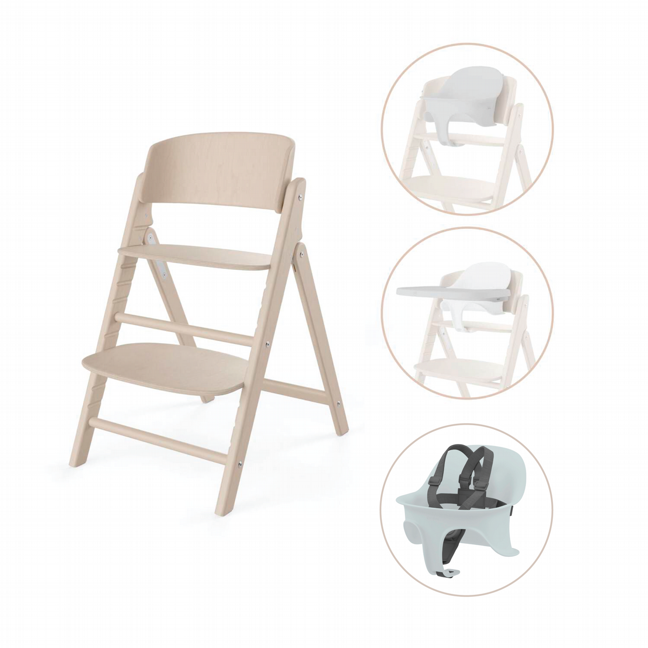 כיסא לתינוק Click & Fold 3-in-1 עם מגש, מושב תינוק ורתמת רצועות כיסא לתינוק Click & Fold 3-in-1 עם מגש, מושב תינוק ורתמת רצועות