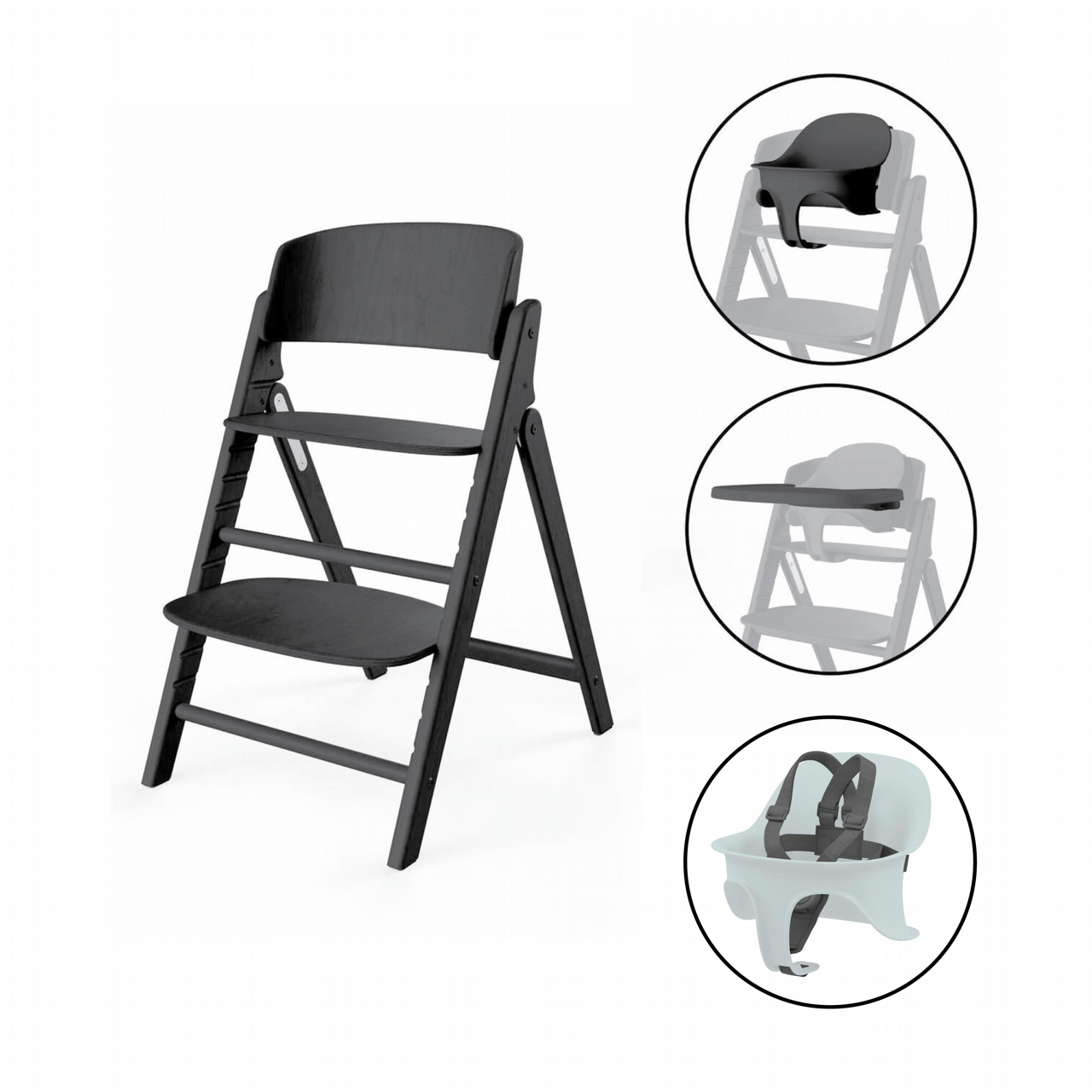 כיסא לתינוק Click & Fold 3-in-1 עם מגש, מושב תינוק ורתמת רצועות כיסא לתינוק Click & Fold 3-in-1 עם מגש, מושב תינוק ורתמת רצועות