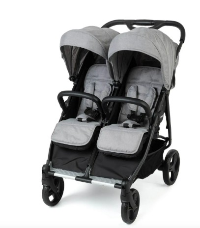 עגלת תאומים המתאימה מלידה Miniature - אפור Grey עגלת תאומים המתאימה מלידה Miniature - אפור Grey